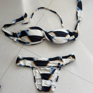 Stylish Black and White Bikini Set